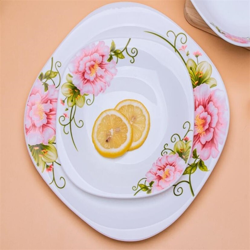16F en Square Diner Set Heat Resistent Opal Glassware