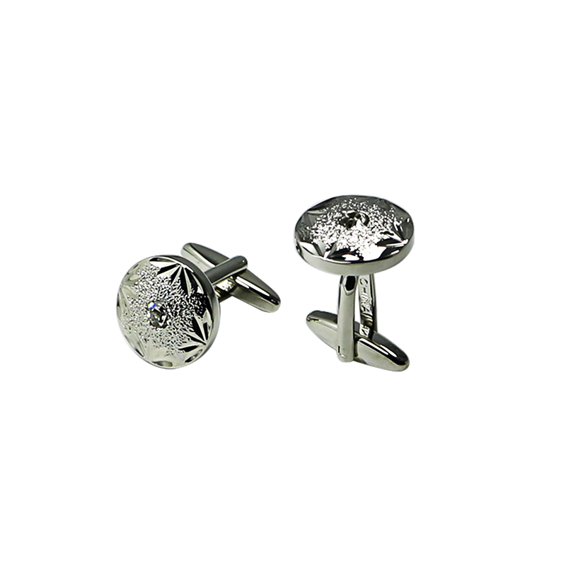 Crystal Round Persoonlijke Shirts Cuff Links