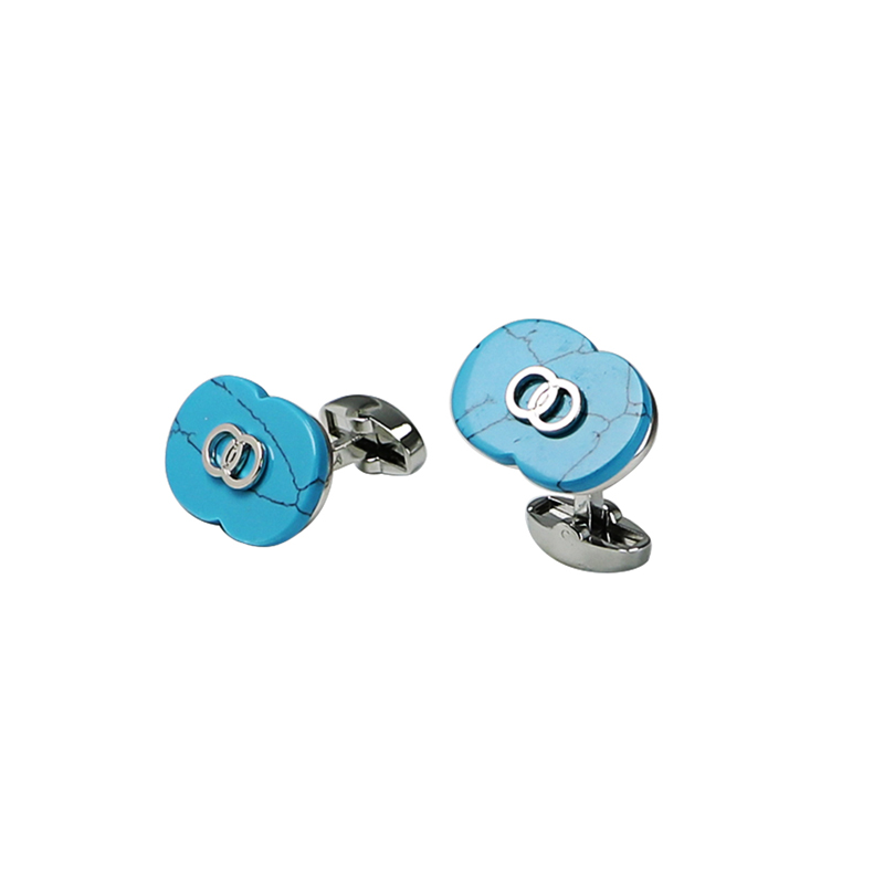 Dubbele zijkanten Turquoise Classic Suit Cuff Links