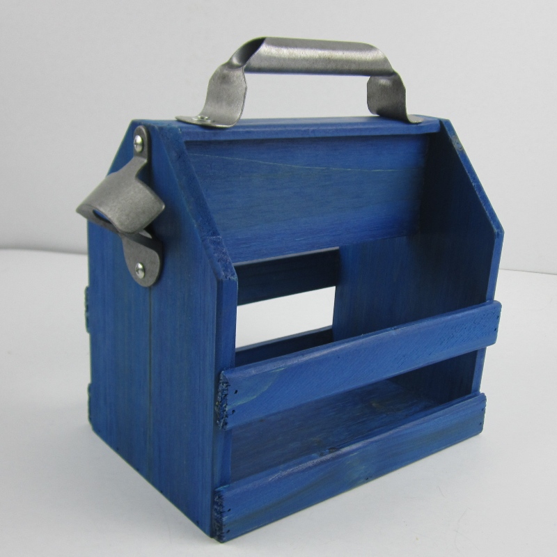 6-Pack Houten Bierfles Caddy met Opener