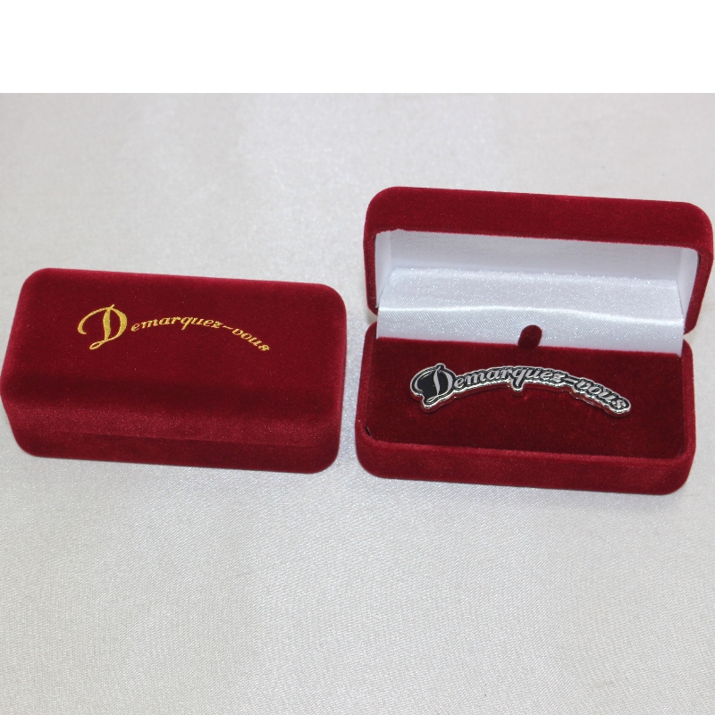 Artikel D-68S ronde vorm Fluwelen doos voor manchetknopen, dasspeld, badge etc. mm. 75 * 38 * 28, weegt ongeveer 30 g