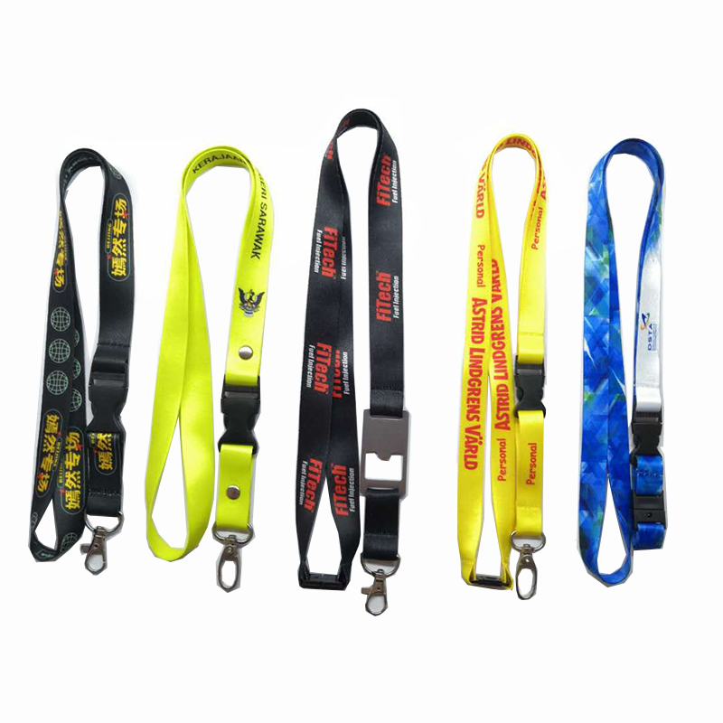 Fabriek directe verkoop van aangepaste lanyard groothandel demontage lanyard warmteoverdracht print lanyard veiligheidsgordel lanyard logo op maat