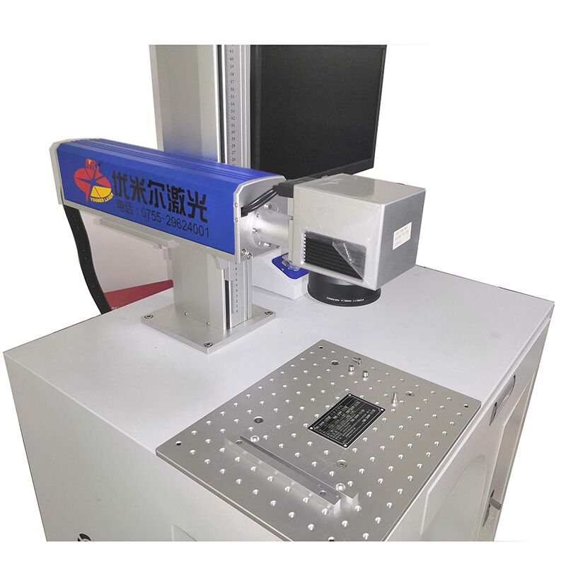 Hoge kwaliteit 20W / 30W / 50W witte IPG raycus fiber lasermarkeermachine voor metalen sieraden logo graveur maker apparatuur