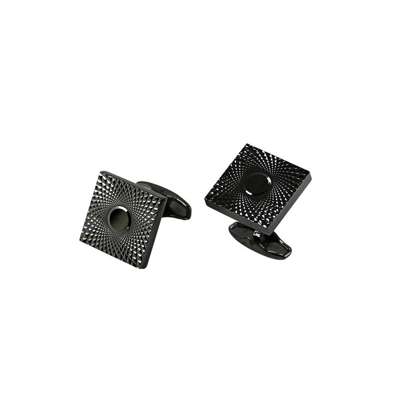 Gunmetal Platte Square Cuff Links