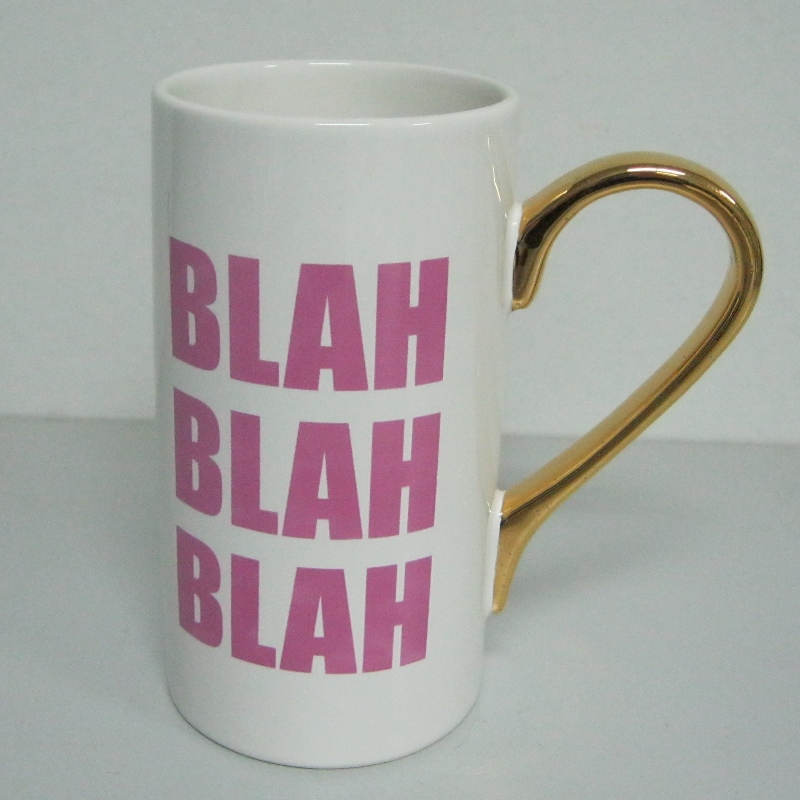 Logo Custom Gold Metallic Gold Decal Promotion Ceramic Mug Koffie Mug