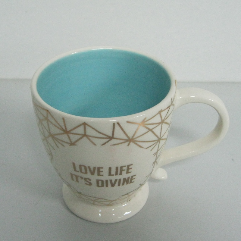 Logo Custom Gold Metallic Decal Promotion Ceramic Mug Koffie Mug