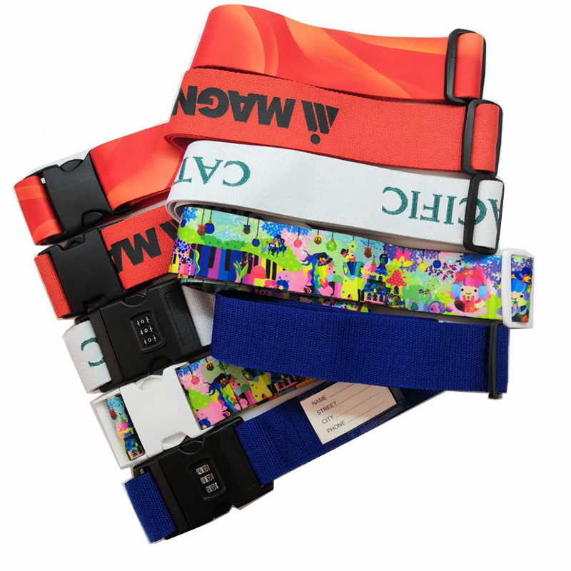 Rechtstreekse verkoop van dubbelzijdige zijden zijden band met handbagage riem voor warme overbrengingsbagage jacquard baggage riem verdikking maatwerk