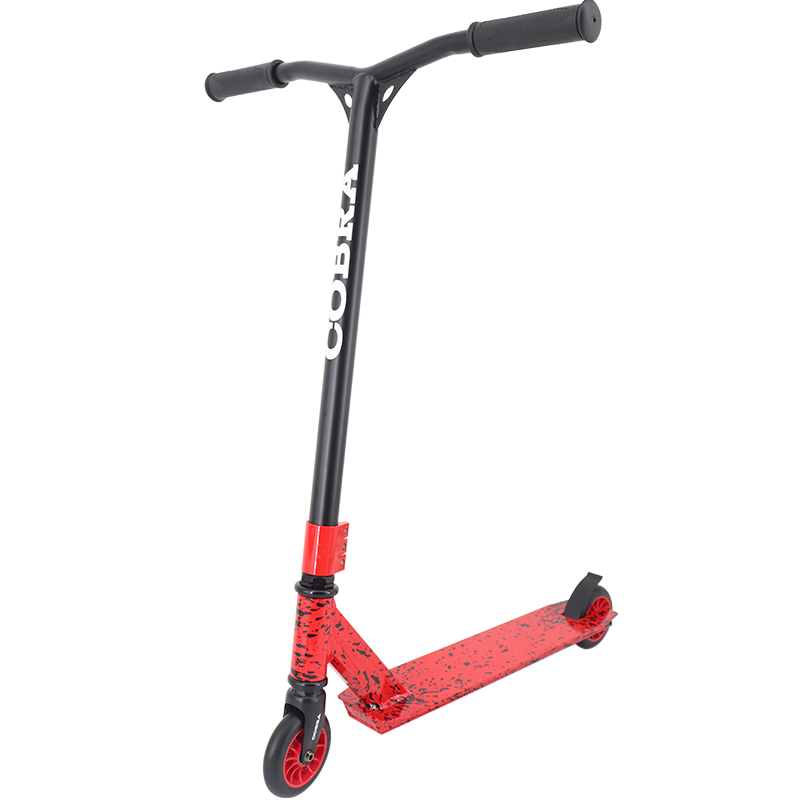 goedkope stuntmoter (spatter rood/zwart)