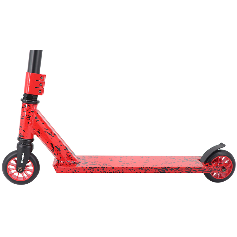 goedkope stuntmoter (spatter rood/zwart)