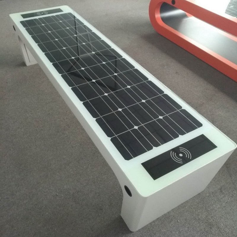 Best Design White Color Solar Power Mobile Charding WiFi Hotpot Smart Garden Bench