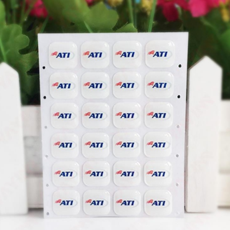 Fabrikant Custom Sticker druppels, transparant PVC kristal plastic label druppels, zelfklevend drop plastic label proces aangepast