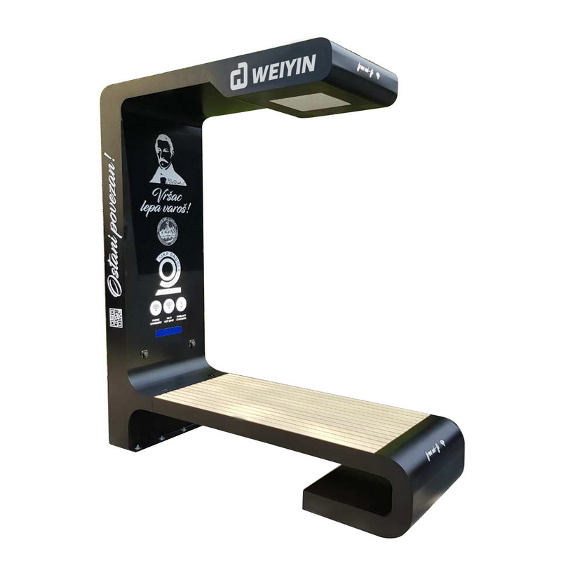 Beste ontwerp LED-displayaffiche USB-telefoon die Solar Smart Outdoor Furniture oplaadt