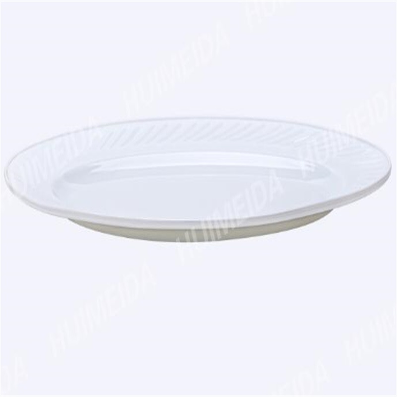 Etentje van opal glasglas --HYP OVAL PLATE