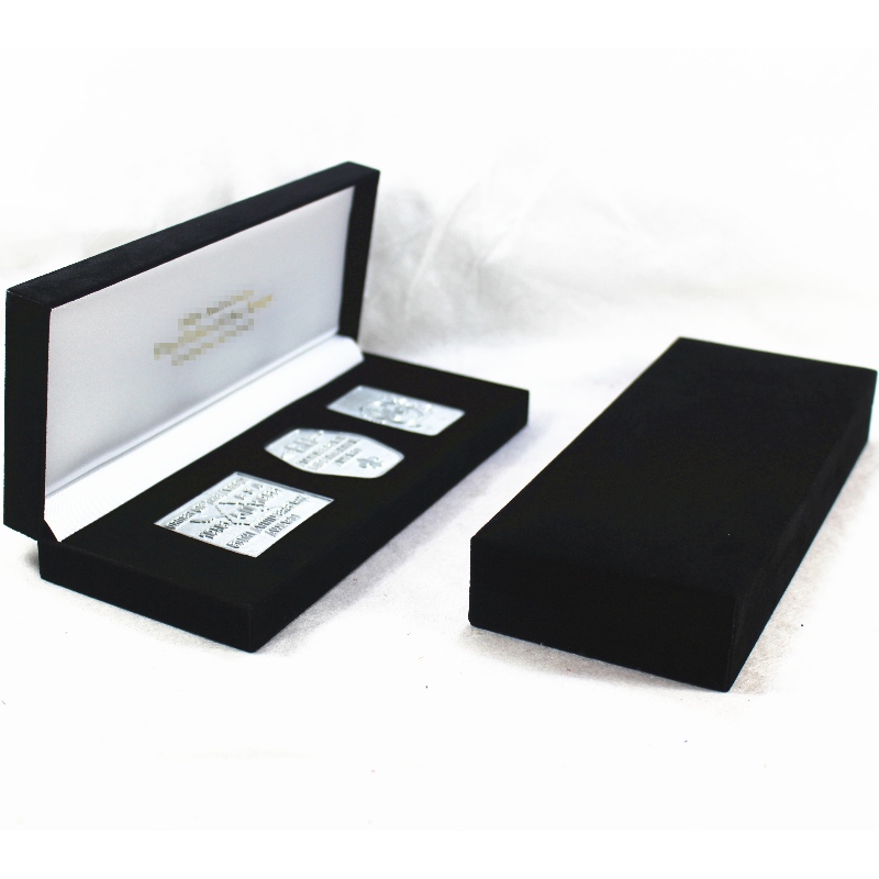 Item V-13 rechthoekige flennette box voor 180*60 mm meerdere munten, insignes, medailles, enz.producten.mmNee.202*85*36, gewicht over 166g