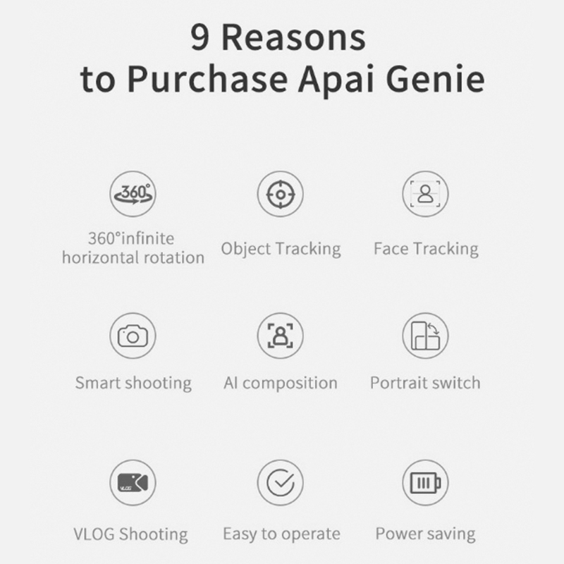 Mobiele telefoon intelligente PTZ gezicht herkenning automatische tracking en tracking stabilisator handgreep anti-shake shooting main live video