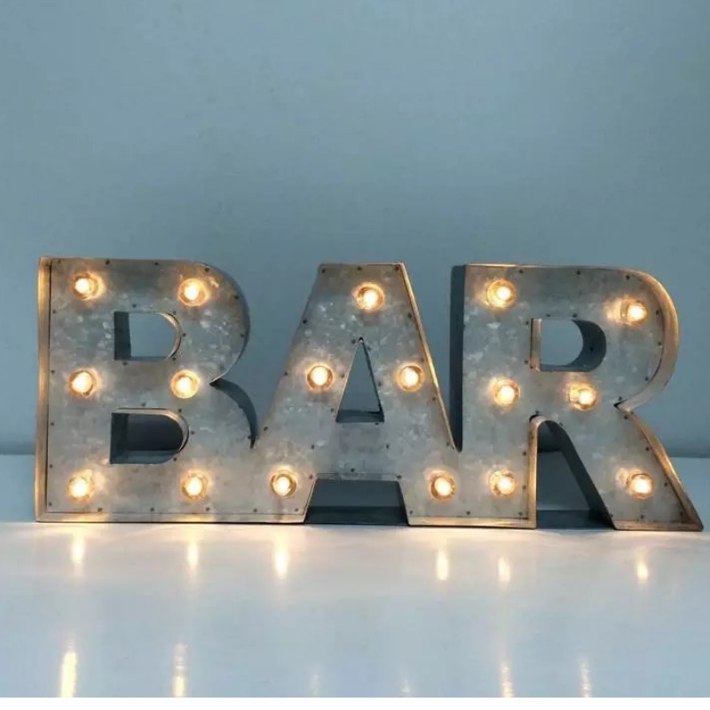 3D LED Metal Tin Bar Sign LED Letter Sign Marquee Letter Light Lamp voor Bar Cafe Shop