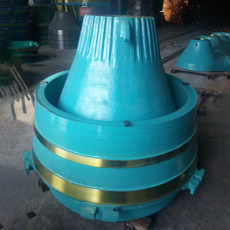 Sandvik CH440 \/ CH430 \/ Metso GP300S komvoering en mantel Mn18cr2 met Molly, Barmac 9100SE VSI-onderdelen naar Fujerah Quarry, VAE.