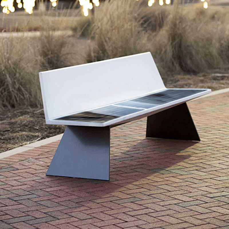 Witte kleur Middelgrote Intelligent Solar Outddor Bench