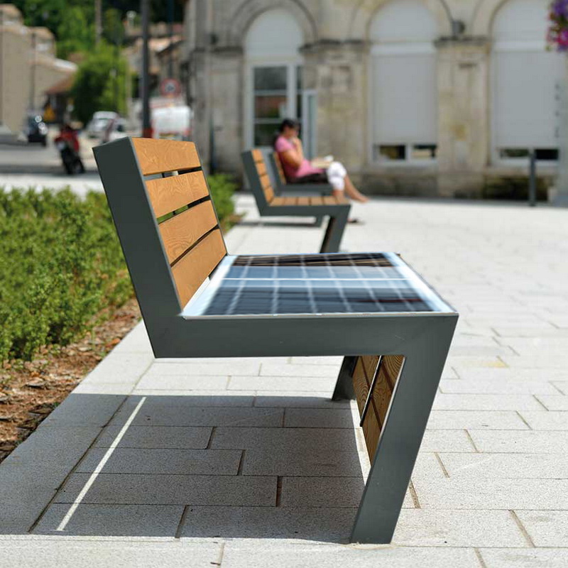 Nieuw ontwerp Zonne-energie Laagste fabrieksprijs Smart Park Bench