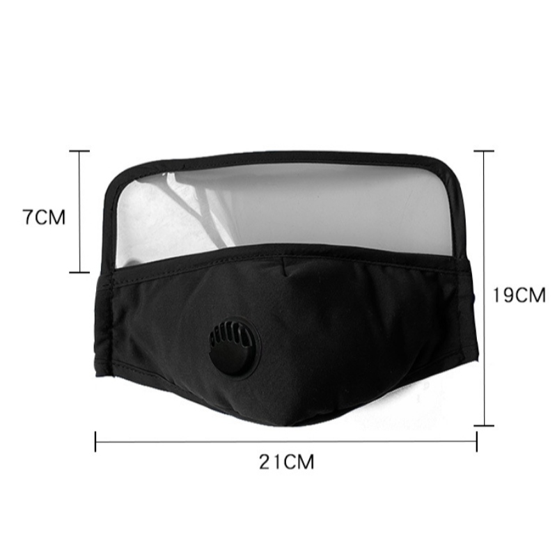 GEWEVEN GEZICHTSMASKER 100% katoen huidvriendelijke oog- en mondbescherming met dubbelzijdig anti-condens PET & PM2.5-filter