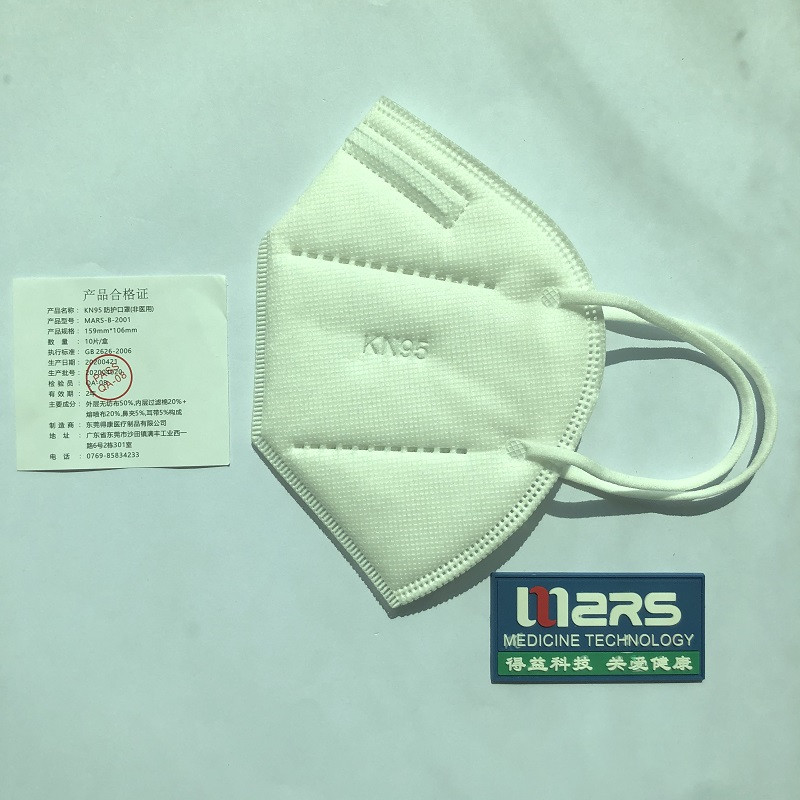 2020 Nonwoven KN95 Beschermend, niet-medisch opvouwbaar halfgelaagd gezichtsmasker met 5 lagen voor zelfgebruik