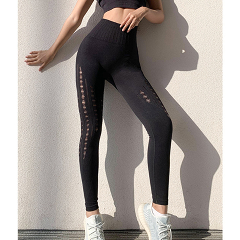 Dameslegging yoga broek stretch lift heup hardlopen fitnessbroek yoga pak sportbroek