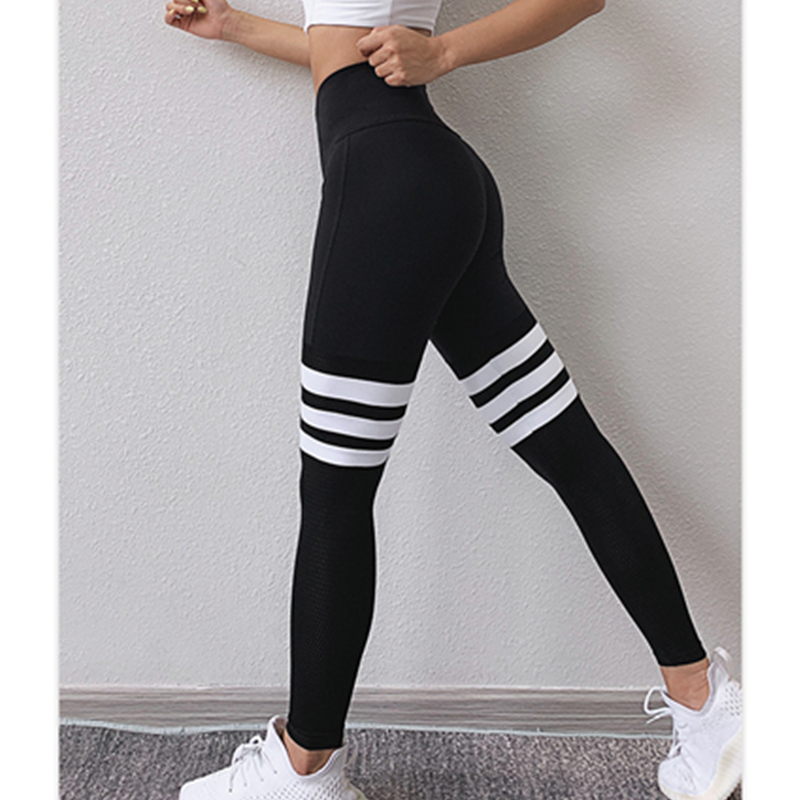 Nieuwe sportleggings met hoge tails voor vrouwen... met hoge stretch yoga broeken... kortademige fitnessbroeken.