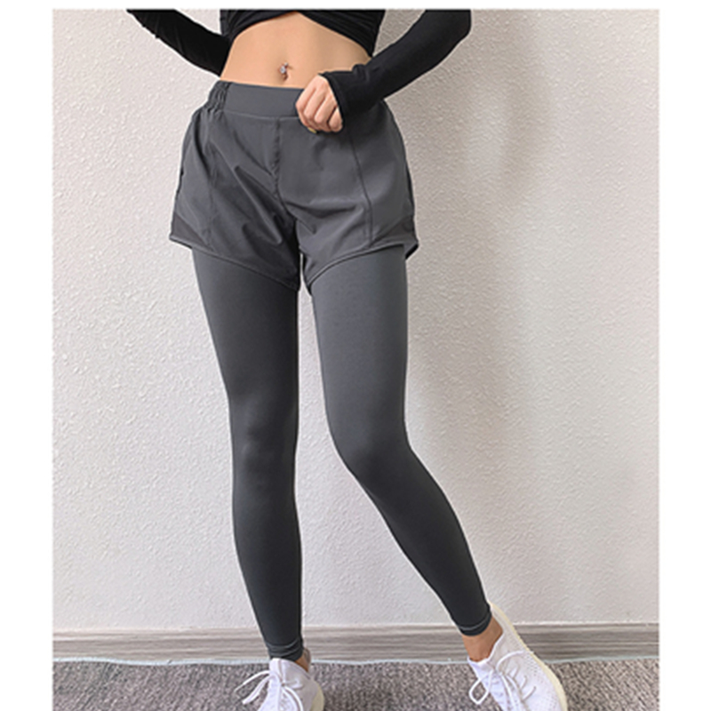 Nep tweedelige high stretch strakke hardloop yoga broek