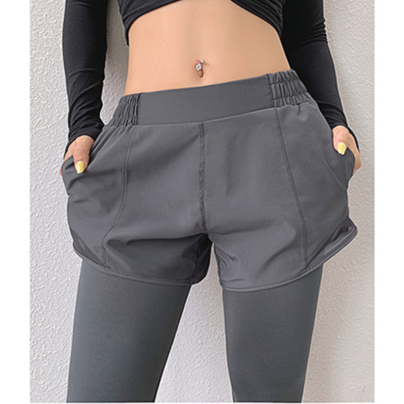 Nep tweedelige high stretch strakke hardloop yoga broek