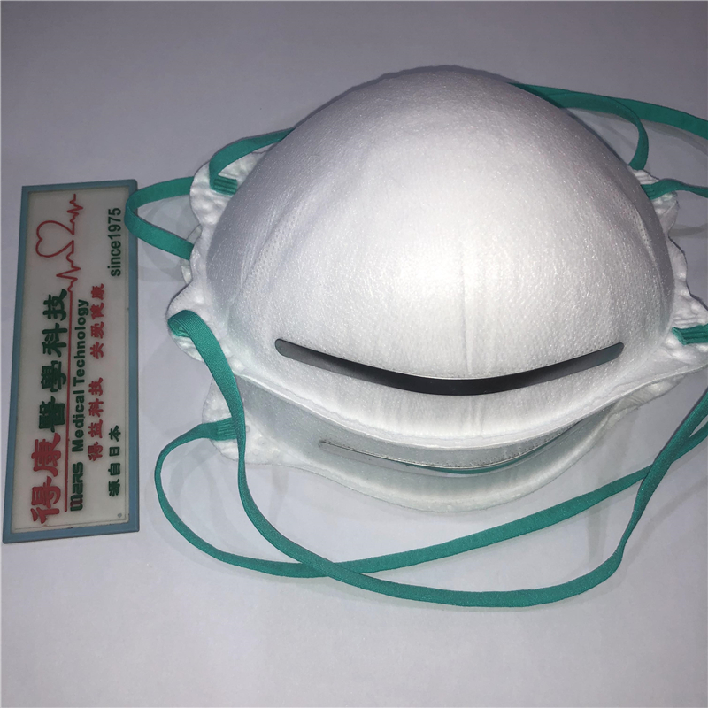 Wegwerp niet-geweven komvormig N95 half gezichtsmasker voor zelfgebruik