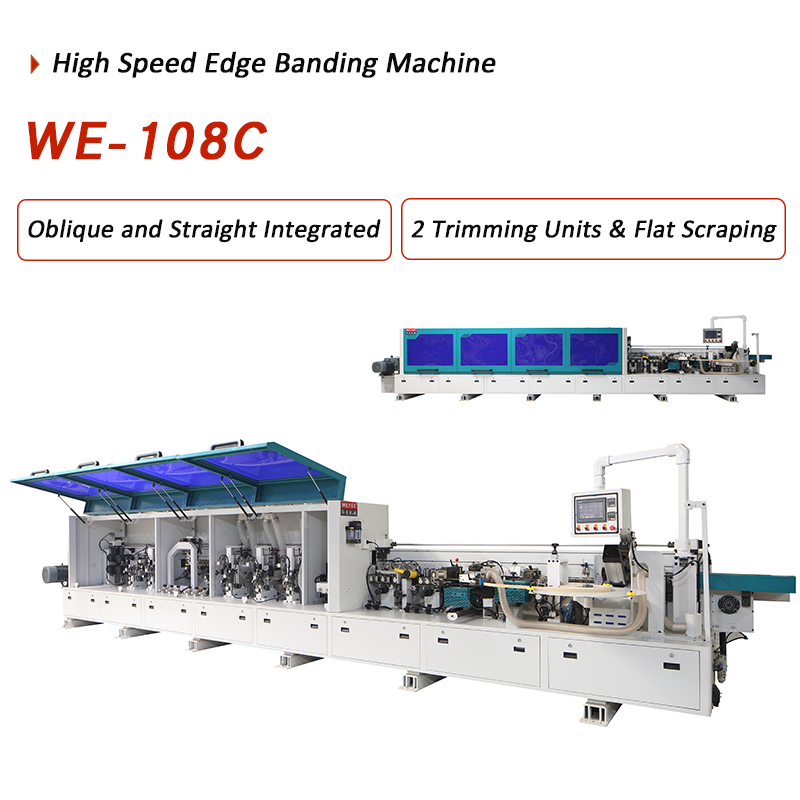 WE108C Schuine en rechte geïntegreerde kantenaanlijmmachine