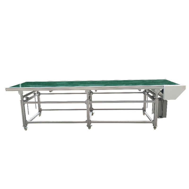 Mini Mobiele Pvc Transportband Kunststof Spuitgieten Transportband