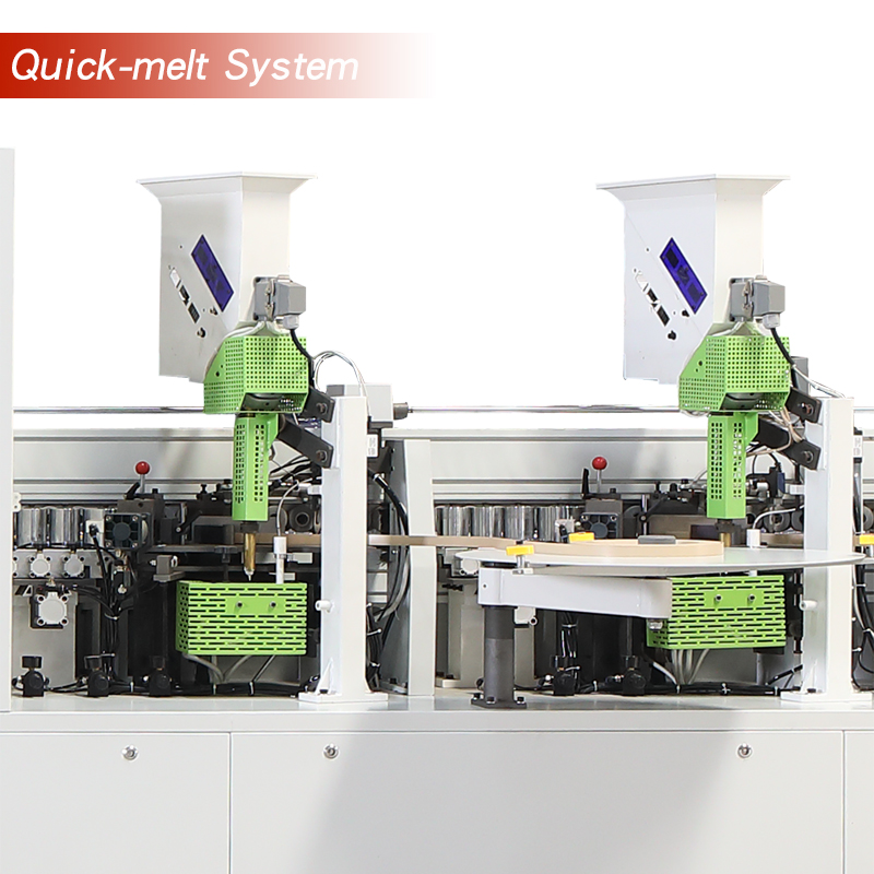 Optionele configuratie van kantenaanlijmmachine: PUR-systeem / Quick-melt-systeem