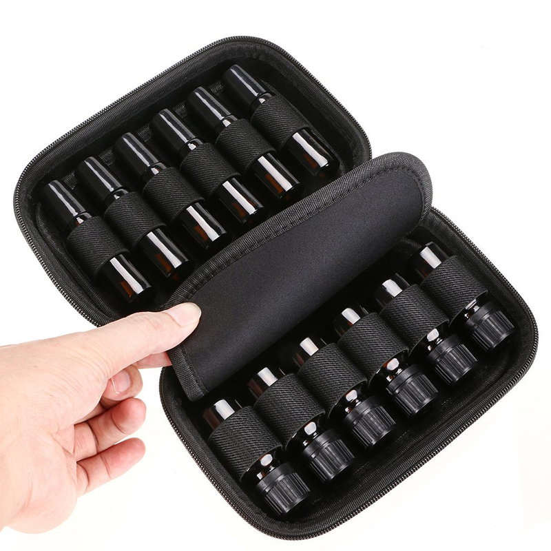 12 rooster etherische olie zak essentie olie fles opbergtas rits draagbare etherische olie verpakking opbergdoos