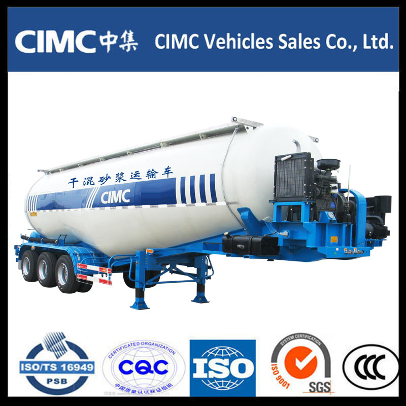 CIMC 3-assige bulk cementpoeder tank oplegger