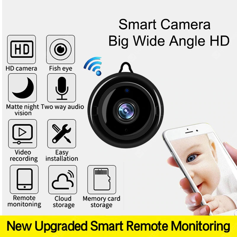 Videobewakingscamera Draadloze nachtzicht Smart Home Security IP-camera's Bewegingsdetectie - Camera