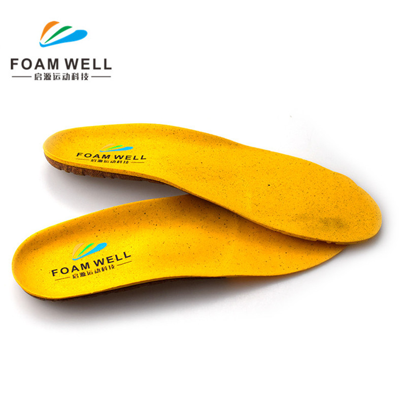 Professional Custom Waterproof Foot Pad Cork Arch Heel Support Shoes insolven