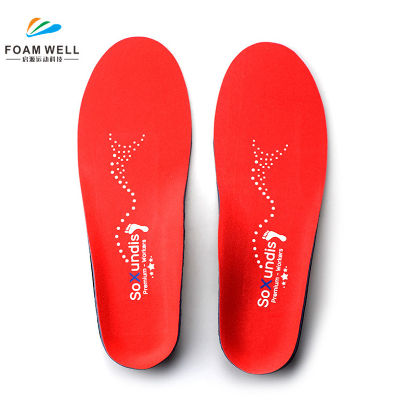 Hot Selling PU Foam EVA Shoe Insertes for Plantar Fashitis Flat Foot High Arch Support Orthotics Insoles