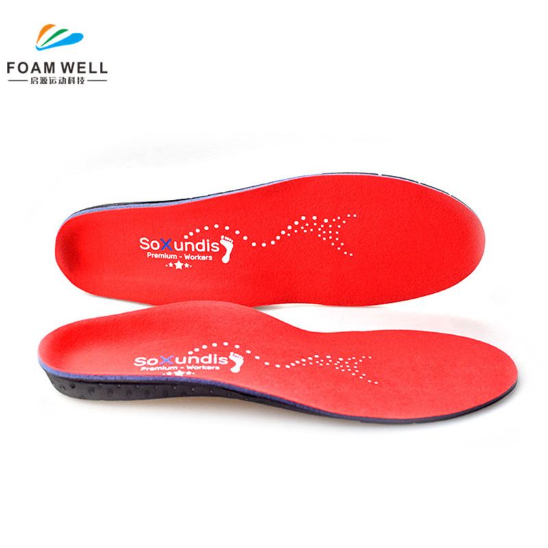 Hot Selling PU Foam EVA Shoe Insertes for Plantar Fashitis Flat Foot High Arch Support Orthotics Insoles
