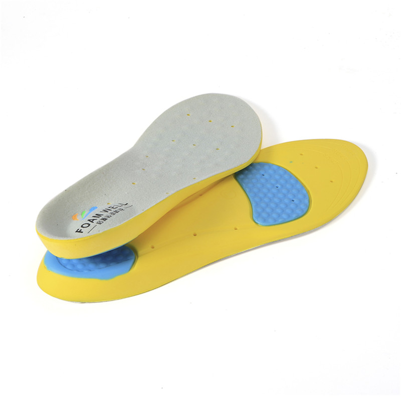 Ondersteuning van het draaien van gel Silicon Shock Absorptie Cushion Insoles voor schoenen