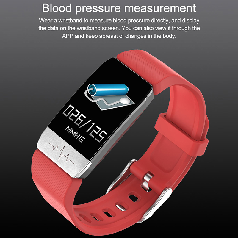 Smart horloge Dynamic Heart rate detectie T1S Color screen Dynamic Heart rate Smart health armband