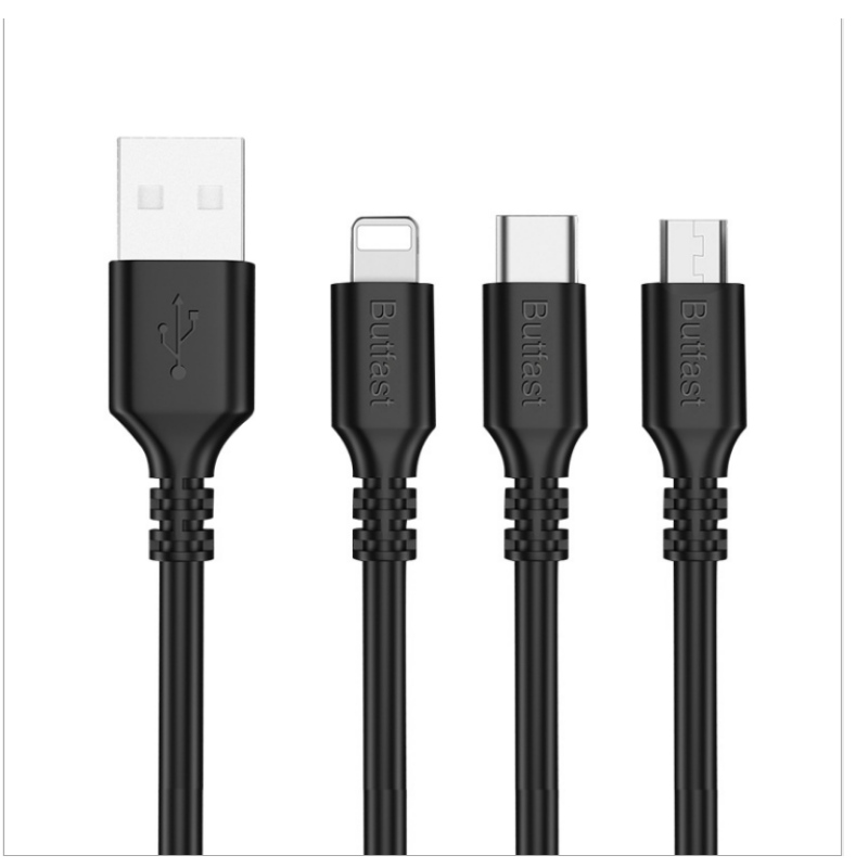 2A mobiele telefoon datakabel opladen 2 in 1 Type-C mobiele telefoon Veiligheid snelladende datakabel