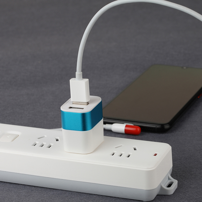 Factory Price FCC Fast Charge Travel 2 ports Usb Originele draagbare oplader snelle mobiele telefoon oplader Voor iphone 5 6 6 7 8 x
