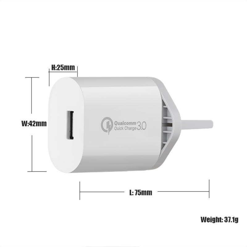 18W QC 3.0 USB-wandladeradapter Snelle oplader voor mobiele telefoon multi-poort usb-laders