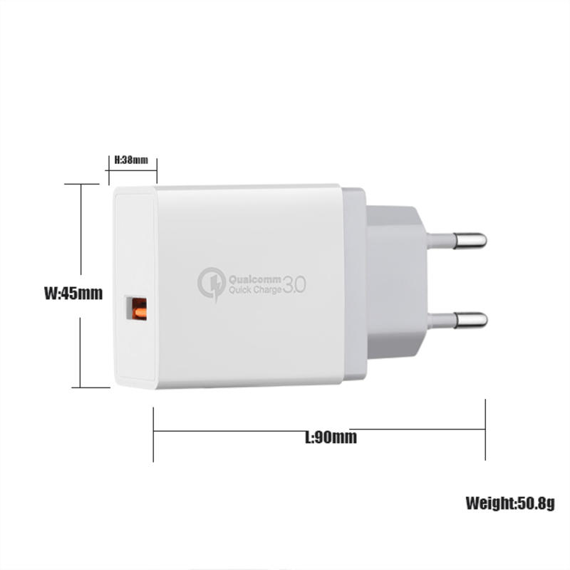 Snelle oplader UK Plug USB-wandoplader voor iPhone UK Plug QC3.0 USB-reisoplader