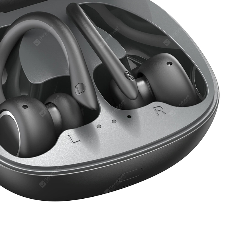 Baseus Encok W17 Sport Bluetooth-oordopjes Oortelefoon TWS Draadloze hoofdtelefoon Headsets Ondersteuning Qi Draadloos opladen Smart Touch IP55 Waterdicht - Zwart