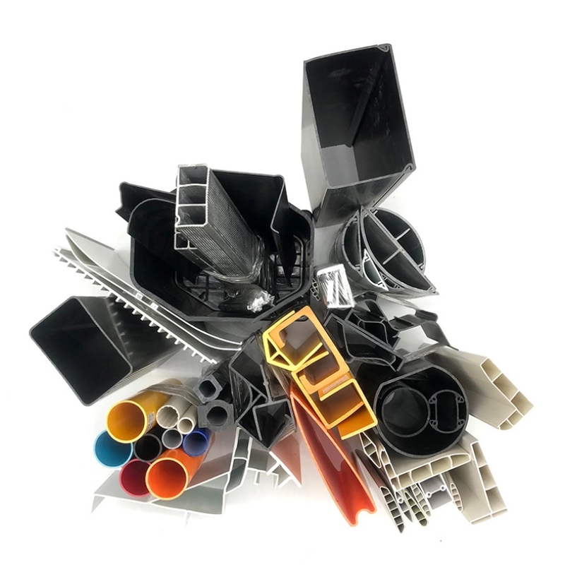 Niet-standaard aangepaste vervaardiging goedkope geëxtrudeerde prijs pvc kunststof profiel voor bouwmateriaal