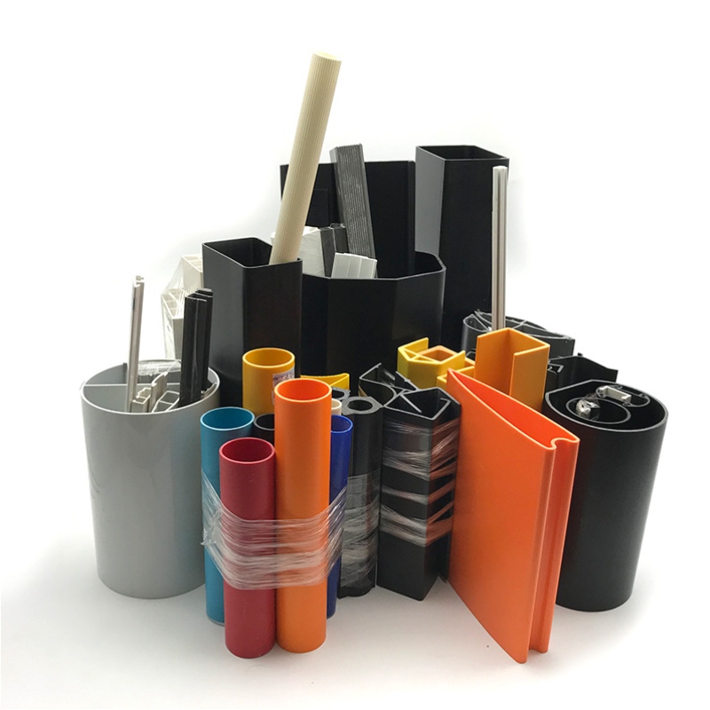 Niet-standaard aangepaste vervaardiging goedkope geëxtrudeerde prijs pvc kunststof profiel voor bouwmateriaal