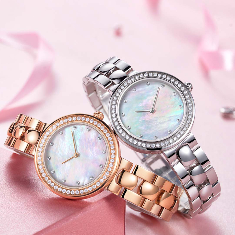 Quartz horloge van kristal