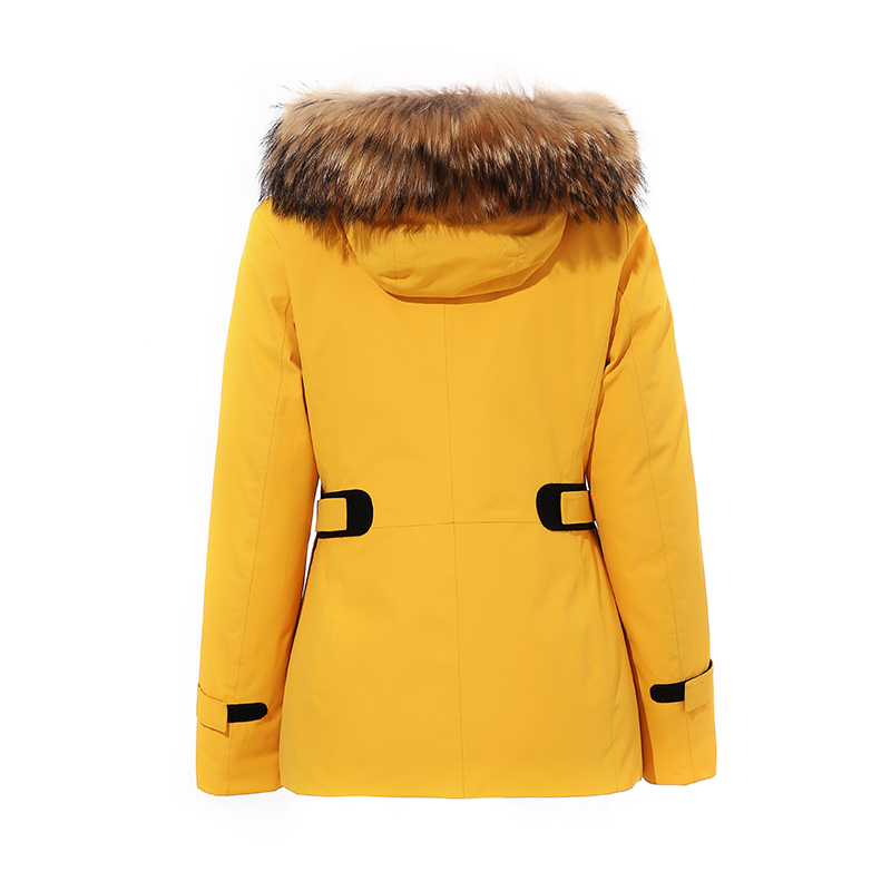 Ladies parka met een natuurlijk bontjas